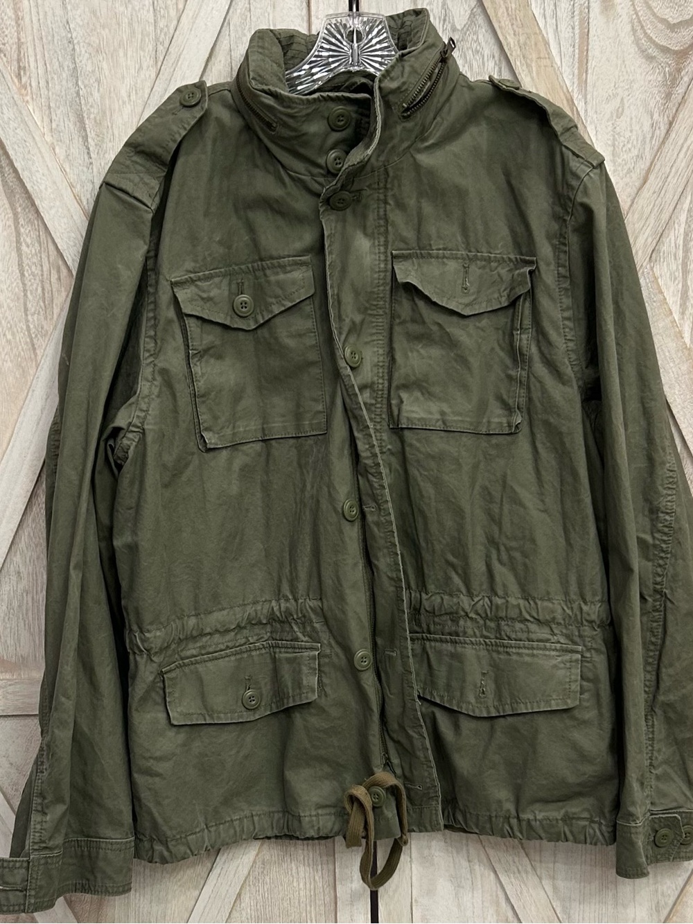 Old Navy Basecamp Cotton Olive Field Jacket Men’s Large Fennel Military M65SP13
